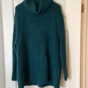Contemporaine by Simons Teal Cowl Neck Sweater